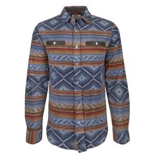 NWT Men’s Rural Cloth Desperado Polar Fleece Aztec Button Down Shirt Size XL